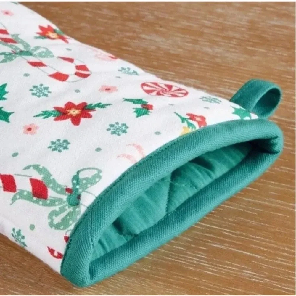 New! Pioneer Woman‎ Christmas Kitchen Apron 3-pc Gift Set Oven Mitt Potholder